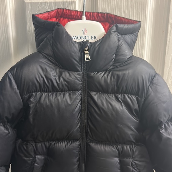 Navy Baby Moncler with red inside 9-12 months 76cm Authentic - Picture 2 of 5